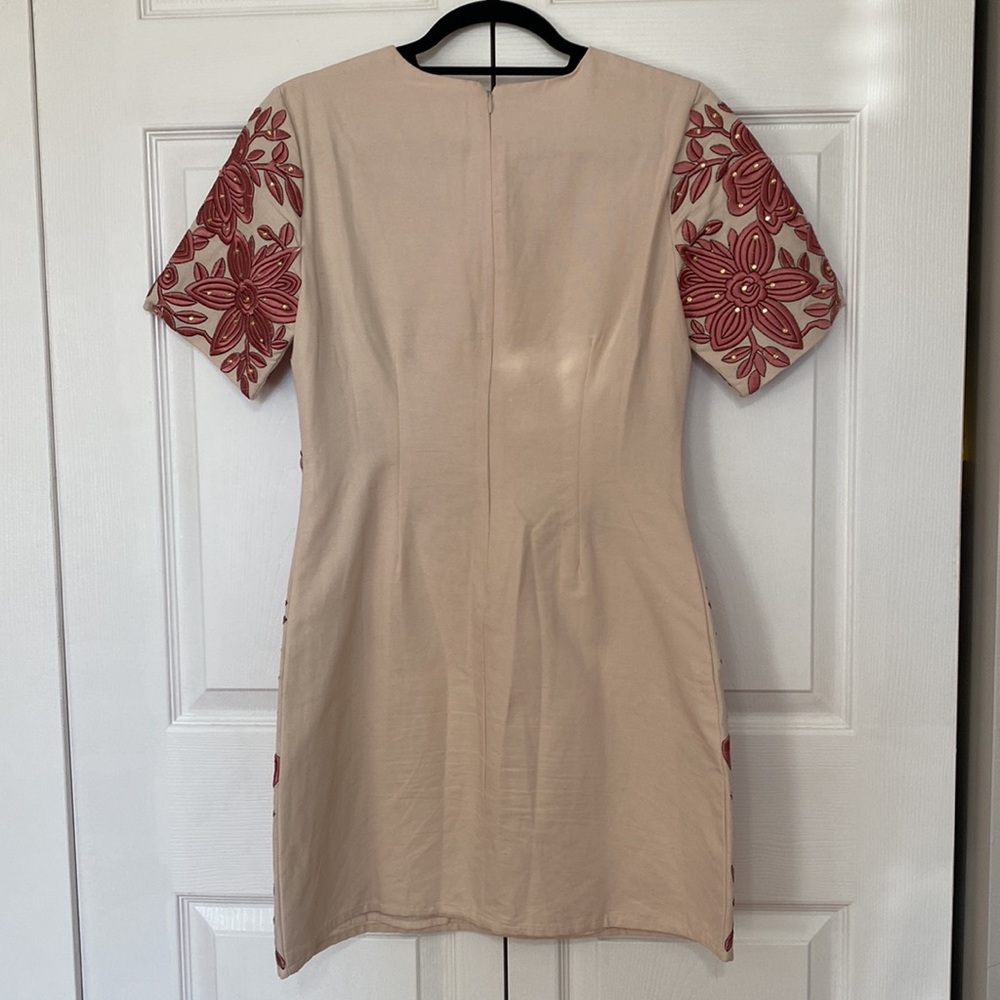 ASOS. Size 6. Dress. Pink embroidered dress. - Picture 2 of 3